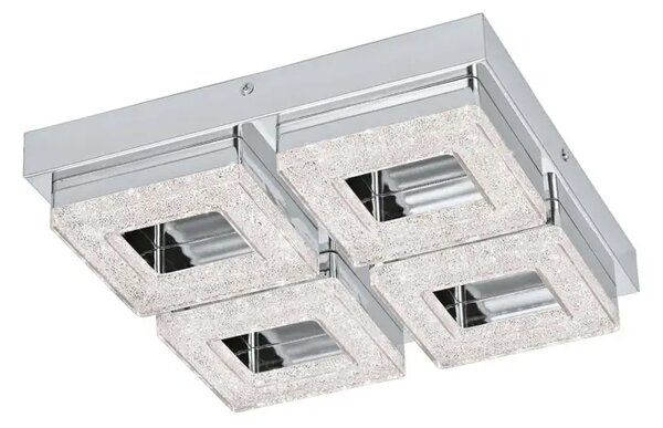 STROPNA SVETILKA 4xLED 4X4W, KROMIRANA/KRISTALNA FRADELO 95657