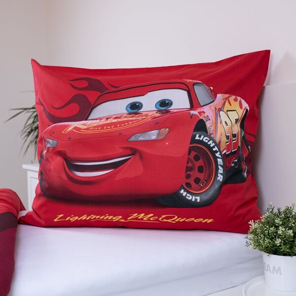 Rdeča enojna bombažna otroška posteljnina 140x200 cm Cars "Legend" – Jerry Fabrics