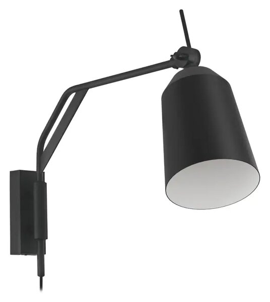 STENSKA SVETILKA 1xE27 ČRNO/BELA LORETO 900157