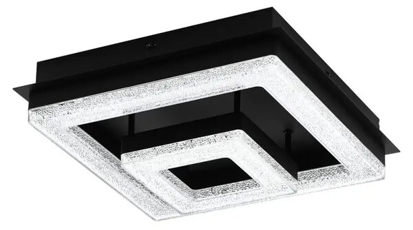 STROPNA SVETILKA 2xLED 12W, 1250lm, ČRNA/JEKLO/KRISTAL FRADELO 1 99327