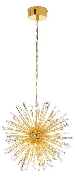 VISEČA SVETILKA/21, LED 21X1,2W, PROM 680, ZLATA/KRISTALNA KROGLA VIVALDO 1 39255