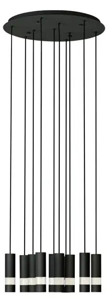 VISEČA SVETILKA 10xGU10, 10X5W, PROM 580, ČRNA BERNABETA 39708