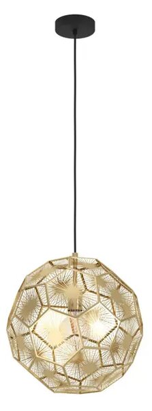 VISEČA SVETILKA 1xE27 1X60W, PROM 410, ČRNA/MEDENINASTA SKOURA 39755