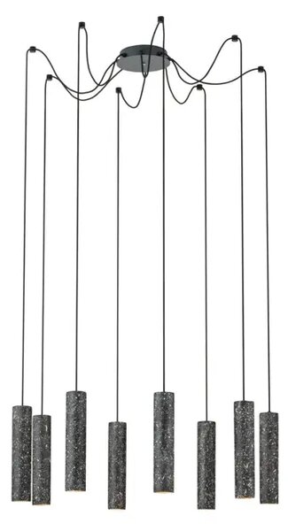 VISEČA SVETILKA/8, GU10, 8X4,5W, PROM 185, ANTRACIT/ČRNA/BELA MENTALONE 39824