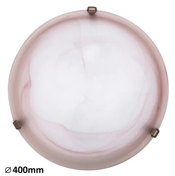 ALABASTER STROPNA SVETILKA E27 2X MAX 60/TOBAK ALABASTER STEKLO/IP20 RA3353
