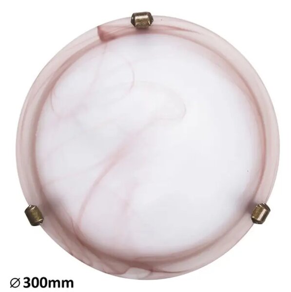 ALABASTER STROPNA SVETILKA E27 1X MAX 60/TOBAK ALABASTER STEKLO/IP20 RA3253