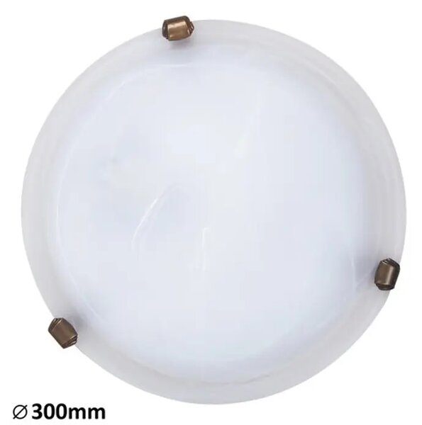 STROPNA SVETILKA ALABASTER E27 1X MAX 60/BELO STEKLO ALABASTER/IP20 RA3203