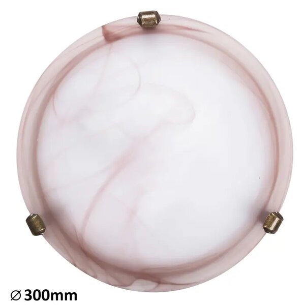 ALABASTER STROPNA SVETILKA E27 1X MAX 60/TOBAK ALABASTER STEKLO/IP20 RA3253