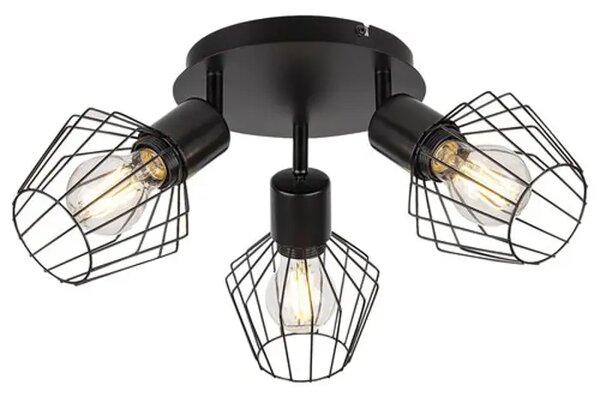 BELI REFLEKTOR E27 3X MAX 40/ ČRNA/ IP20 RA3536