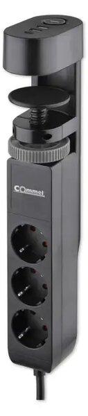 235-130 3-PALČNA NAMIZNA VTIČNICA, USB A+CL=1,4 M, H05VV-F 3G1,5 / 1,4 M 3856024407410