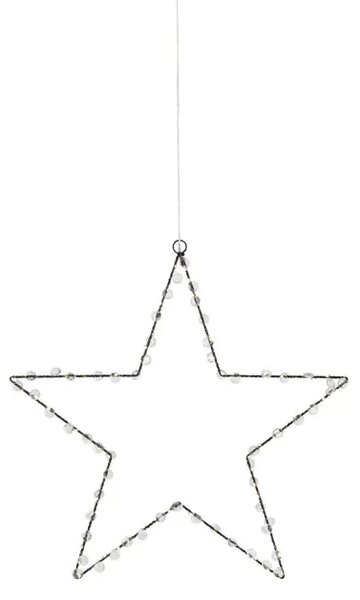 WIVI VISEČA SVETILKA ZVEZDA ČRNA 50 cm 80 LED DIOD MA704851