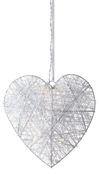 SIA VISEČA SVETILKA SRCE BELA KOVINA 25cm 10/LED/1 MA702900