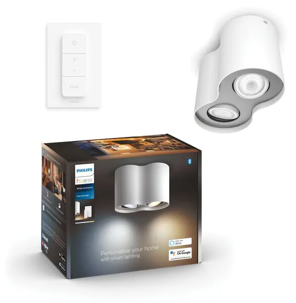 PHILIPS PILLAR HUE STROPNA SVETILKA BELA 2X4,2W 2200-6500K + DALJINSKI UPRAVLJALNIK 8720169320178
