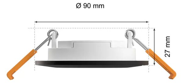 PHILIPS HUE WCA SLIM VGRADNA SVETILKA ČRNA 90 RGBW 8720169264151