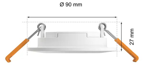 PHILIPS HUE WCA SLIM VGRADNA SVETILKA BELA 90 RGBW 8720169264090