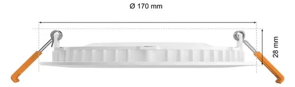 PHILIPS HUE WCA SLIM VGRADNA SVETILKA BELA 170 RGBW 8720169264212