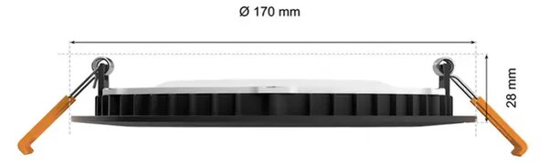 PHILIPS HUE WCA SLIM VGRADNA SVETILKA ČRNA 170 RGBW 8720169264274