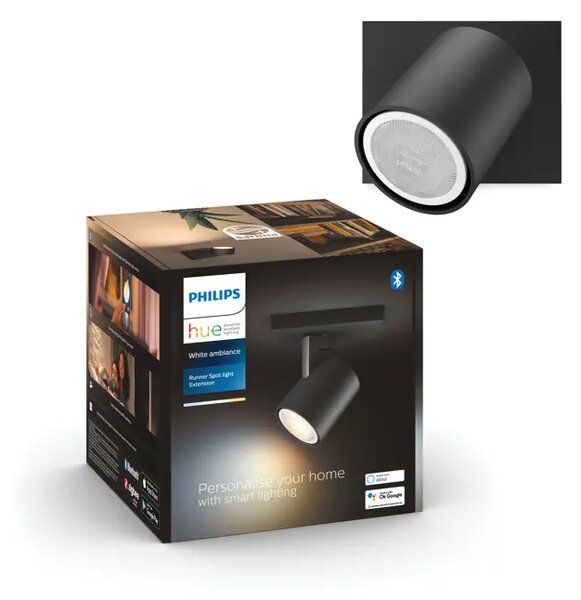 PHILIPS RUNNER HUE STENSKA SVETILKA ČRNA 1X4,2W 2200-6500K 8720169320598