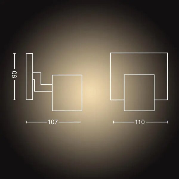 STENSKE SVETILKE PHILIPS RUNNER HUE BELE 1X4,2W 2200-6500K 8720169320659
