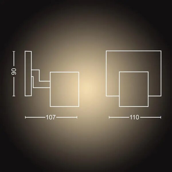 STENSKE SVETILKE PHILIPS RUNNER HUE BELE 1X4,2W 2200-6500K + DALJINSKI UPRAVLJALNIK 8720169320772