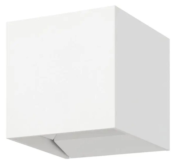 ZUNANJA STENSKA SVETILKA 2xLED 2X2,8W, 100X100 KOCKA BELA CALPINO 3 901063
