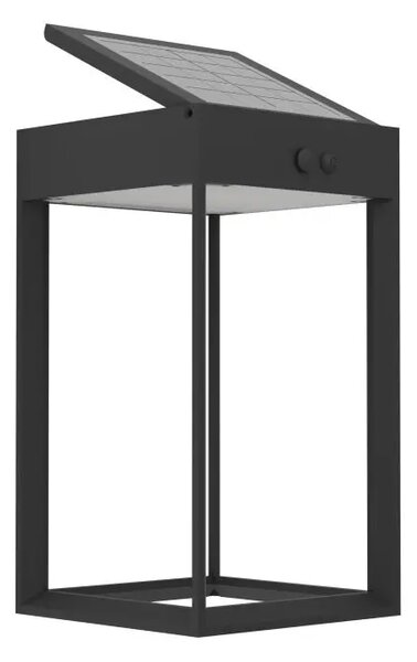 ZUNANJA SONČNA STENSKA SVETILKA 1xLED 6W, S SENZORJEM, ČRNA SUZZARA 901083