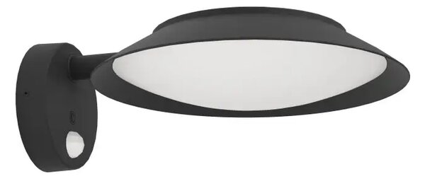 ZUNANJA SONČNA STENSKA SVETILKA 1xLED 7W, S SENZORJEM, ČRNO/BELA CERRISI 901079