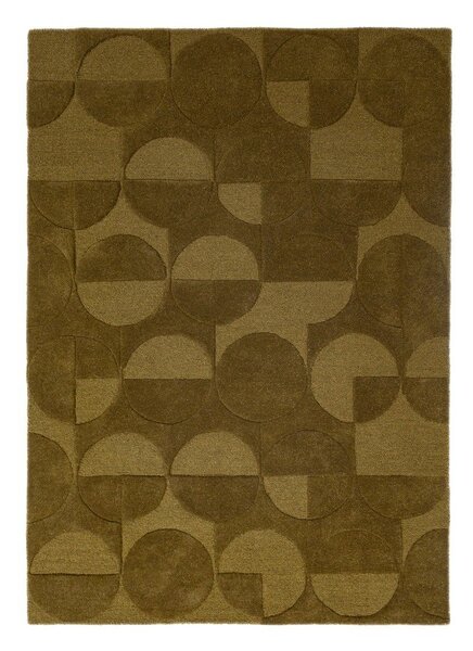 Temno zelena ročno tkana volnena preproga 120x170 cm Gigi – Flair Rugs