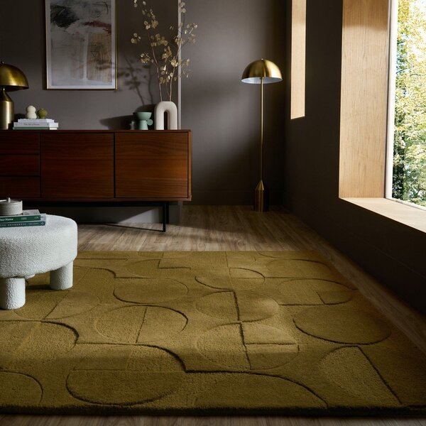 Temno zelena ročno tkana volnena preproga 120x170 cm Gigi – Flair Rugs