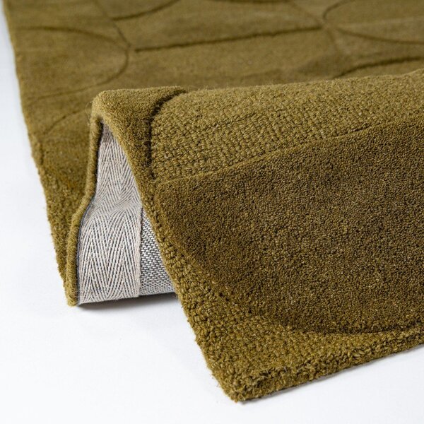 Temno zelen ročno tkan volnen tekač 60x230 cm Gigi – Flair Rugs