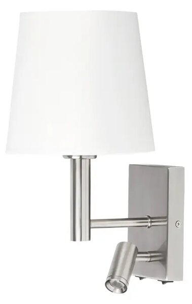 STENSKA SVETILKA HARVEY E27 1X MAX 40 + LED 3/SATEN KROM/IP20/180lm RA6539