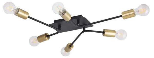 STROPNA SVETILKA LANNY E27 6X MAX 15/ ČRNA/ IP20 RA2103