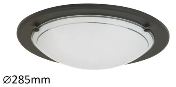 STROPNA SVETILKA UFO E27 1X MAX 60/ ČRNA/ IP20 RA5103