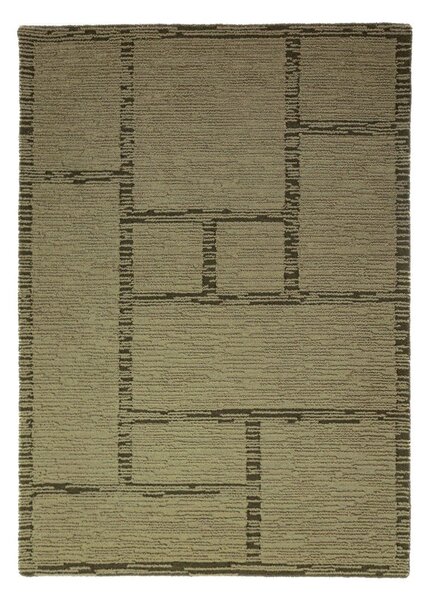 Zelena ročno tkana volnena preproga 140x200 cm Harris Modula Wool – Flair Rugs