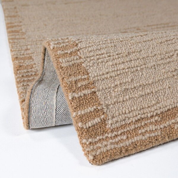 Ročno tkan volnen tekač v naravni barvi 80x230 cm Harris Modula Wool – Flair Rugs