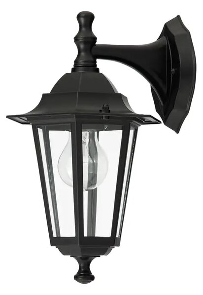 VELENCE ZUNANJA STENSKA SVETILKA E27 1X MAX 60/ ČRNA/ IP43 RA8202