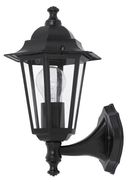 VELENCE ZUNANJA STENSKA SVETILKA E27 1X MAX 60/ ČRNA/ IP43 RA8204