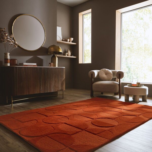 Ročno tkana volnena preproga v barvi terakote 120x170 cm Gigi – Flair Rugs