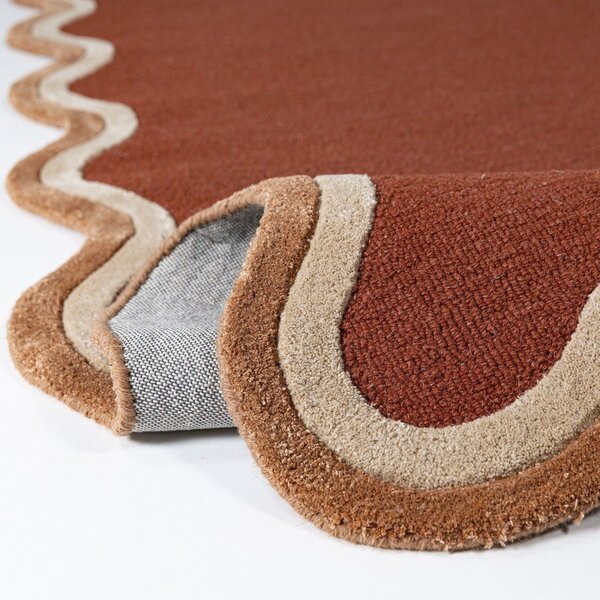 Ročno tkana preproga iz mešanice volne v barvi terakote 120x170 cm Rivo Wool – Flair Rugs