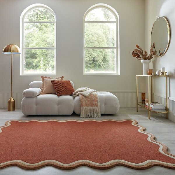 Ročno tkana preproga iz mešanice volne v barvi terakote 120x170 cm Rivo Wool – Flair Rugs