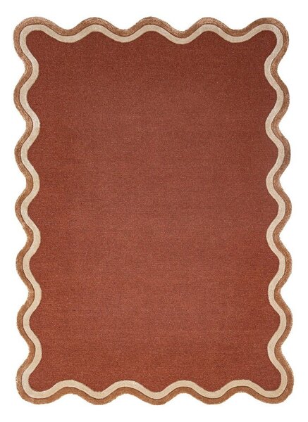 Ročno tkana preproga iz mešanice volne v barvi terakote 120x170 cm Rivo Wool – Flair Rugs