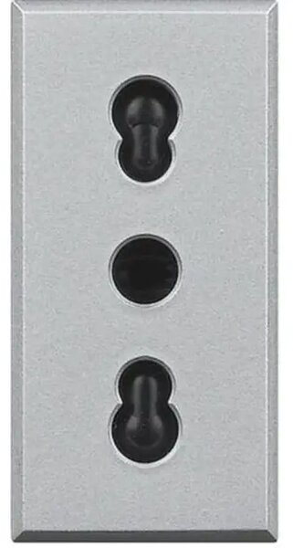 AXOLUTE VTIČNICA EURO 2P+E/16A/250V 1M SREBRNA HC4180