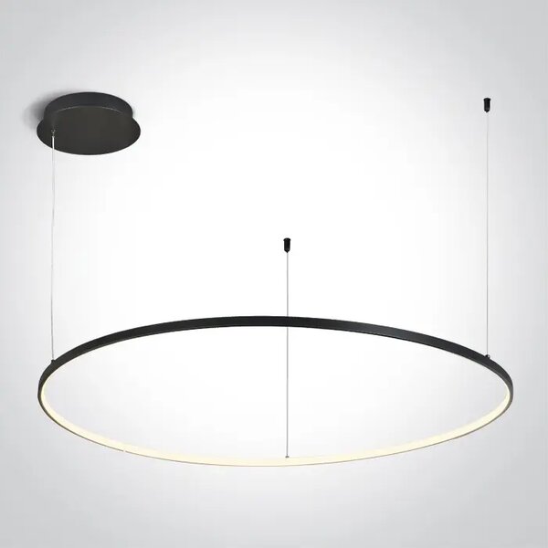 VISEČA SVETILKA ČRNI OBROČ 100cm 48W WW IP20 230V ZATEMNLJIVA DM63150/B/W