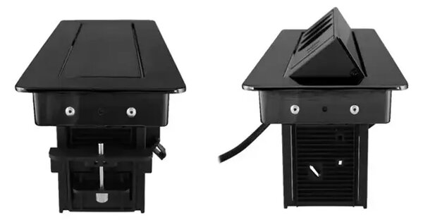 235-102 VTIČNICA S 3 IZHODI, USB, 2 m, črna 3856024405874#