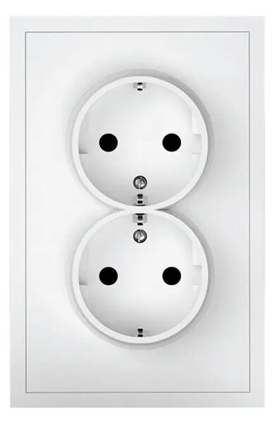 043-518 ADRIA - DVOJNA SCHUKO VTIČNICA 2P+E/16A/250V/HITRA BELA 3856024407779