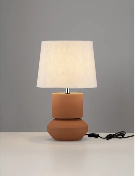 IZUMI TERRACOTTA KERAMIČNA BEŽ NAMIZNA SVETILKA LED E27 12 W 100–240 V IP20 Žarnica NL9001060