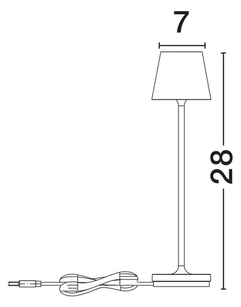 ZUNANJA NAMIZNA SVETILKA PETIT LED 2 W 101 Lm 3000K IP54 RJAVA NL9030713