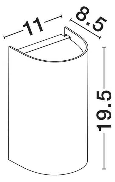 STENSKA SVETILKA YORK BELA \r\nLED GU10 2x10 W \r\n100–240 V NL9030831
