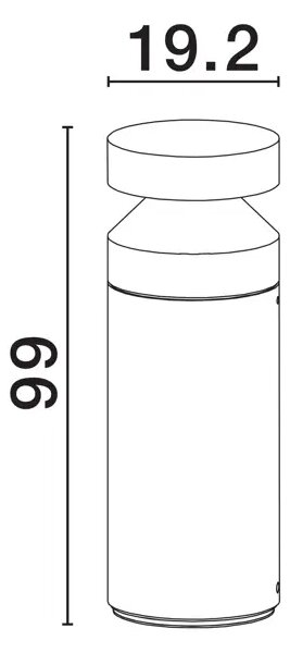 TEMNOMODRA SIVA TALNA SVETILKA \r\nLED 20 W 220–240 V 1018 lm \r\n3000K IP65 NL9540225