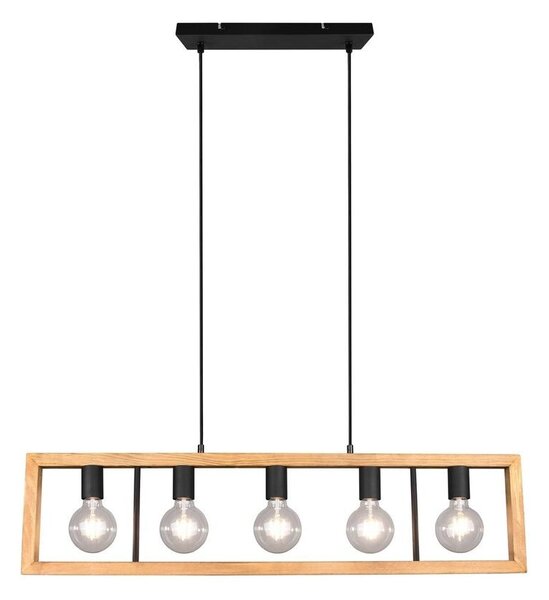 LindbyLindby - Anahita 5 Pendant Wood/Black Lindby